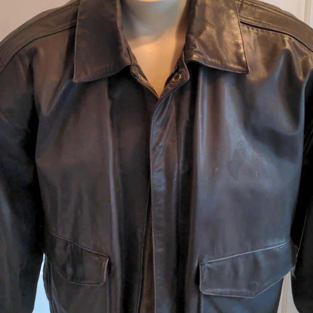 Mens Leather Coat - Large
